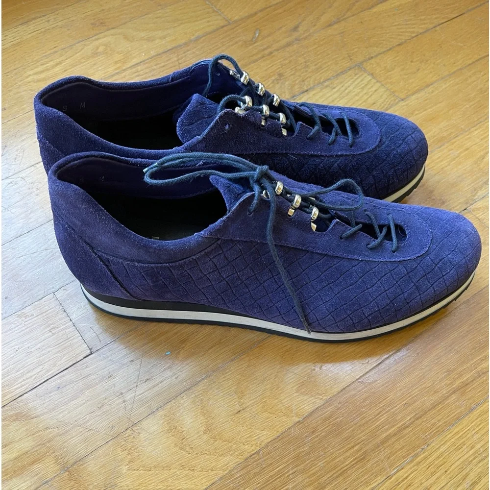 Stuart Weitzman Woven Leather Oxford Sneakers - Size 8 - Picture 6 of 8